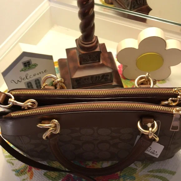 Coach F26139 Mini Brooke CarryAll Signature Coated Canvas Leather Purse - NWT - Picture 12 of 16